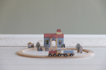 Gară cu figurine din lemn Extensie Little Railway Collection Little Dutch - imagine 4