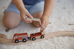 Secție de pompieri cu figurine din lemn Extensie Little Railway Collection Little Dutch - imagine 3