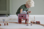 Secție de pompieri cu figurine din lemn Extensie Little Railway Collection Little Dutch - imagine 12