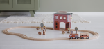 Secție de pompieri cu figurine din lemn Extensie Little Railway Collection Little Dutch - imagine 5
