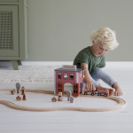 Secție de pompieri cu figurine din lemn Extensie Little Railway Collection Little Dutch - imagine 8