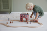 Secție de pompieri cu figurine din lemn Extensie Little Railway Collection Little Dutch - imagine 11