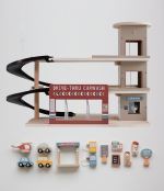 Garaj cu figurine din lemn Extensie Little Railway Collection Little Dutch - imagine 4