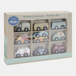 Set 9 mașinuțe din lemn Extensie Little Railway Collection Little Dutch - imagine 3