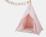 Cort de joacă Teepee Wigwam Pink Little Dutch