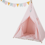 Cort de joacă Teepee Wigwam Pink Little Dutch