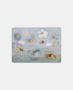Puzzle senzorial din lemn FSC - colectia Flowers & Butterflies - Little Dutch - imagine 2