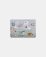 Puzzle senzorial din lemn FSC - colectia Flowers & Butterflies - Little Dutch