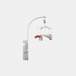 Carusel muzical din lemn alb Ocean Pink Little Dutch