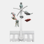 Carusel muzical din lemn alb Ocean Mint Little Dutch - imagine 7
