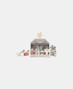 Figurine din lemn în cutie portabilă - Scena Nașterii de Crăciun - Little Dutch