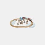 Set trenuleț cu șine din lemn și accesorii - Ediție specială de Crăciun - Little Dutch