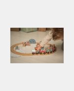 Set trenuleț cu șine din lemn și accesorii - Ediție specială de Crăciun - Little Dutch - imagine 7