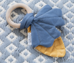 Jucărie foșnitoare frunză albastru/ocru colecția Pure&Nature Little Dutch - imagine 3