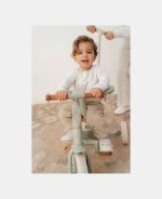 Tricicletă multifuncțională 4 în 1 cu mâner de ghidare – Green- Little Dutch - imagine 7
