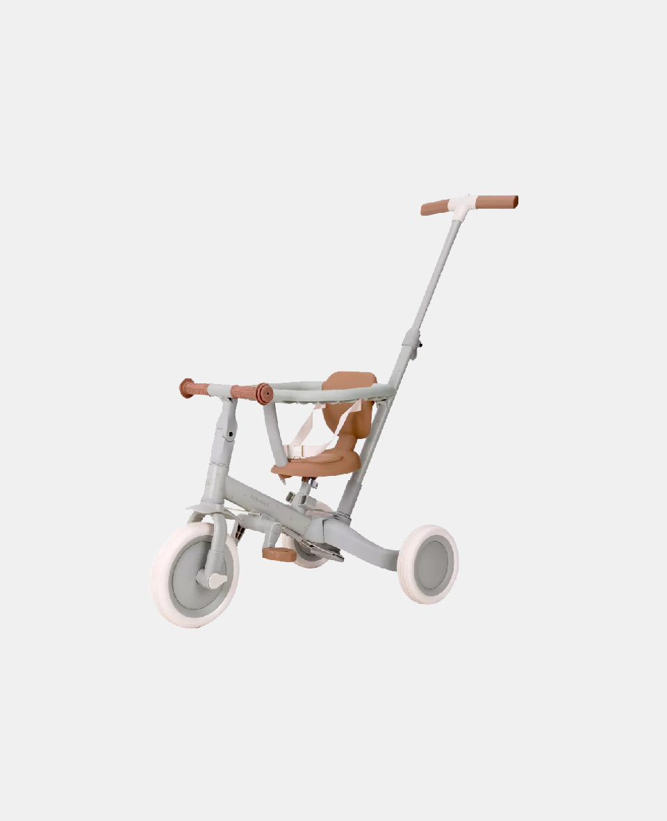 LD6080-GREEN.jpg Tricicletă multifuncțională 4 în 1 cu mâner de ghidare – Green- Little Dutch - imagine 1