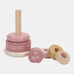 Jucărie din lemn pentru stivuire Pink Wild Flowers Little Dutch - imagine 3