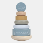 Jucărie din lemn pentru stivuire Blue colecția Ocean Little Dutch - imagine 2