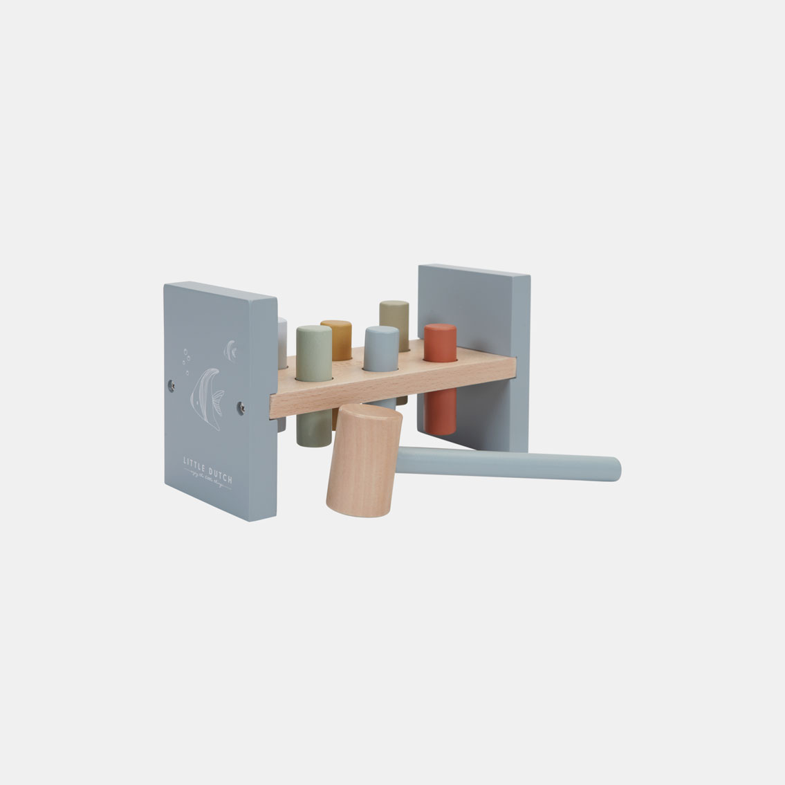 LD7026-Pounding-Bench-Blue-Product-3_main.jpg Jucărie din lemn cu ciocan și cilindri Colecția Ocean Little Dutch - imagine 1