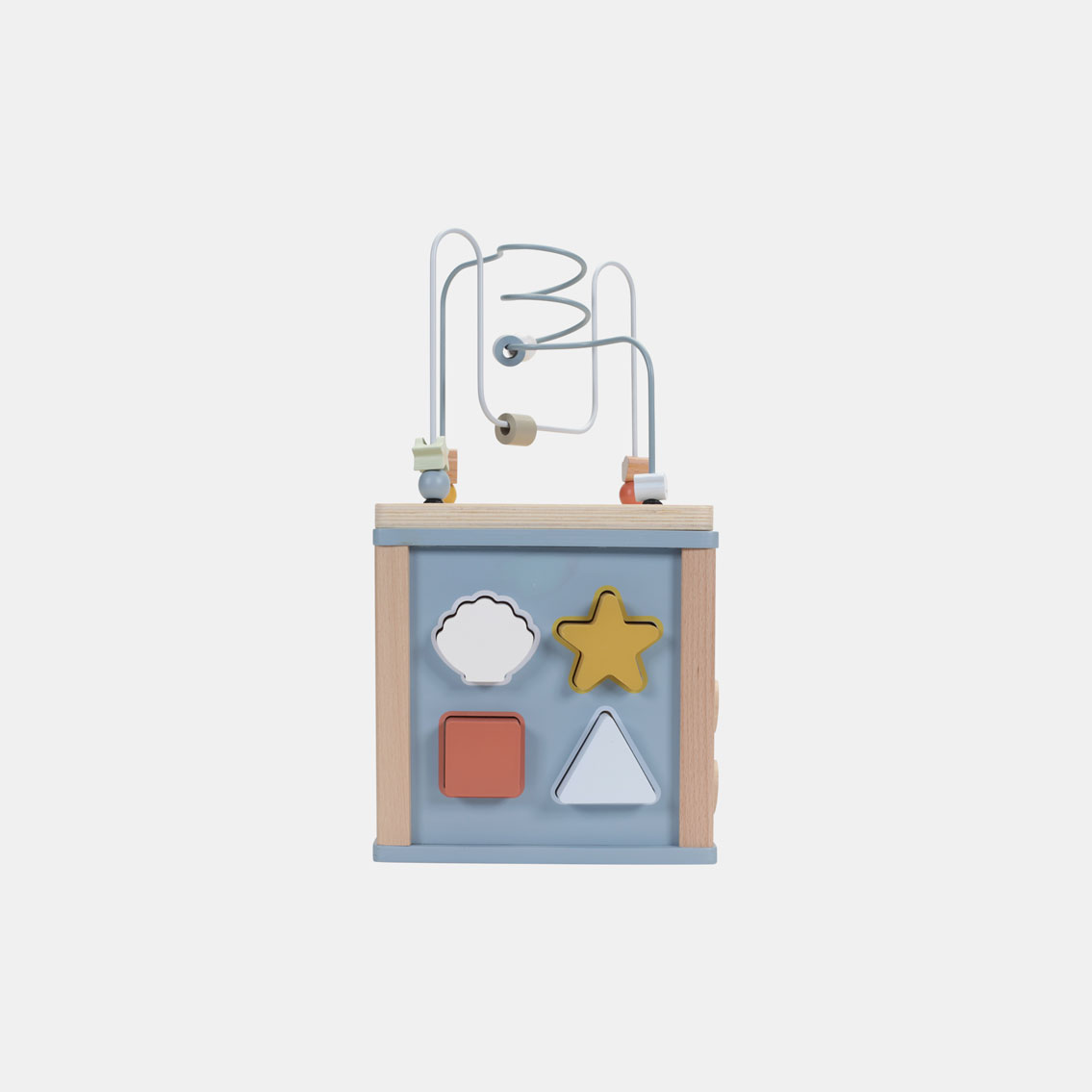LD7029-ActivityCube-Ocean-Product-1_main.jpg Jucărie din lemn Cub cu activitati colecția Ocean Little Dutch - imagine 1