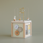 Jucărie din lemn Cub cu activitati colecția Little Goose Little Dutch - imagine 15