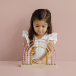 Abac din lemn Curcubeu Pink Little Dutch - imagine 7