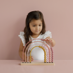 Abac din lemn Curcubeu Pink Little Dutch - imagine 8