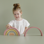 Jucărie din lemn Curcubeu Pink Little Dutch - imagine 12