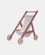 Carucior din lemn FSC pentru papusi - Flowers & Butterflies - Little Dutch - imagine 2