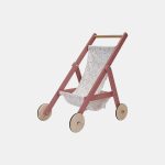 Carucior din lemn FSC pentru papusi - Flowers & Butterflies - Little Dutch