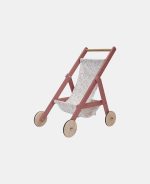 Carucior din lemn FSC pentru papusi - Flowers & Butterflies - Little Dutch