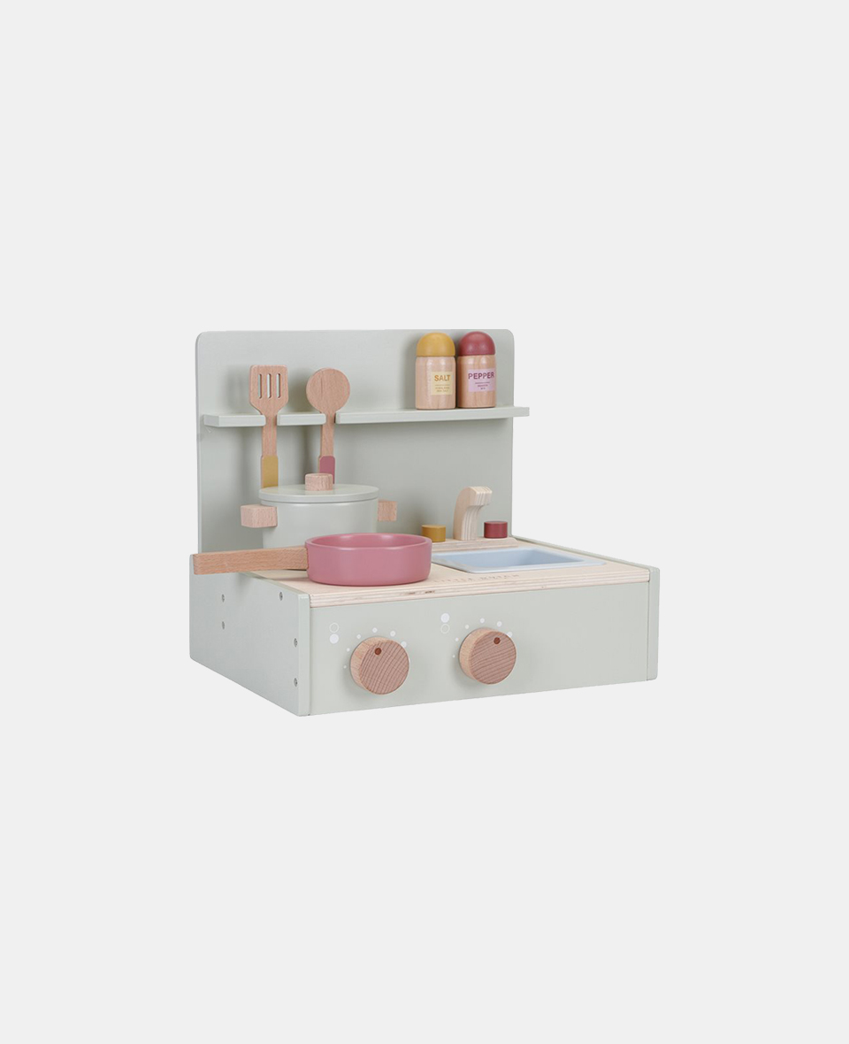 LD7065.jpg Mini bucatarie din lemn - mint - Little Dutch - imagine 1