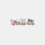 Trenulet din lemn pentru stivuire - Flowers & Butterflies - Little Dutch