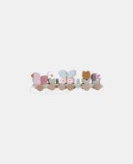 Trenulet din lemn pentru stivuire - Flowers & Butterflies - Little Dutch