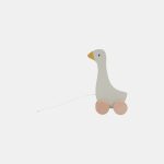 Jucărie din lemn FSC cu roți și șnur pentru tras Little Goose Little Dutch