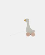 Jucărie din lemn FSC cu roți și șnur pentru tras Little Goose Little Dutch