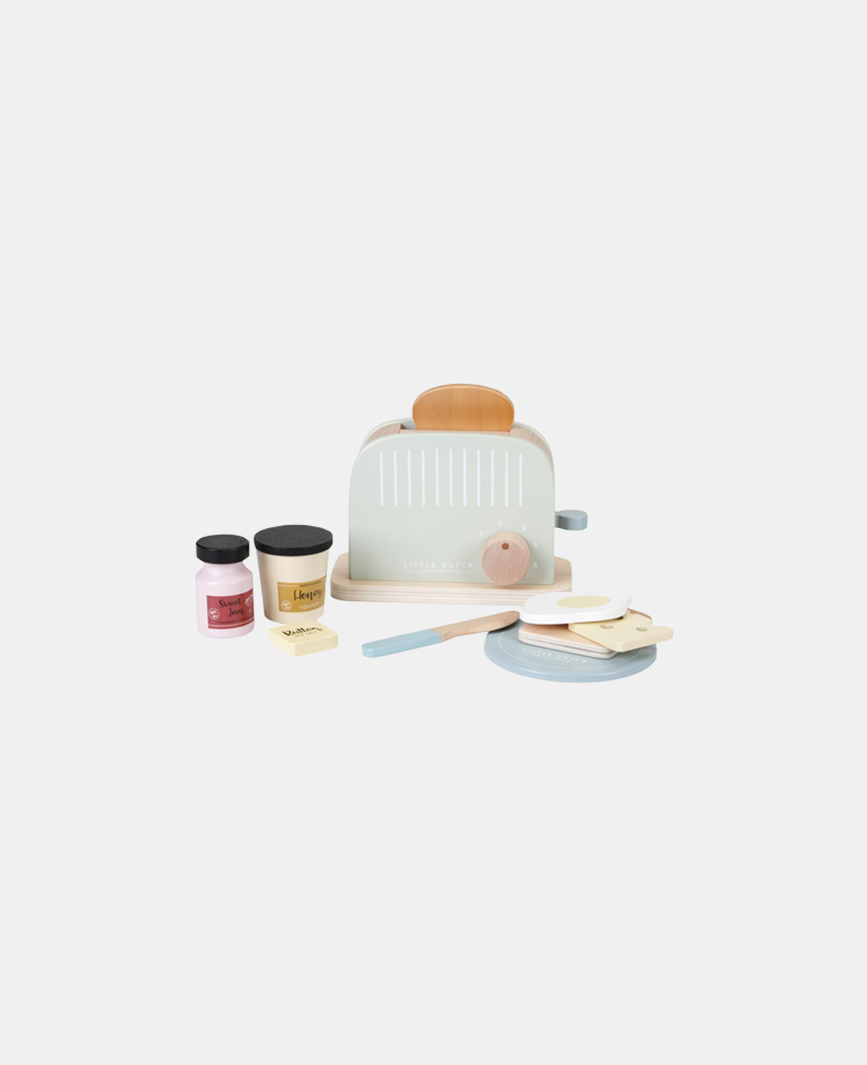 LD7080.jpg Toaster paine din lemn cu functie pop-up si accesorii - Little Dutch - imagine 1