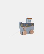 Jucarie din lemn cu roti si snur pentru tras - vapor - Sailors Bay - Little Dutch