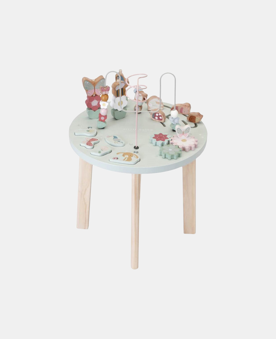LD7093.jpg Masuta din lemn FSC cu activitati - Flowers & Butterflies - Little Dutch - imagine 1