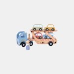 Camion din lemn FSC cu platforma si sofer - Little Dutch
