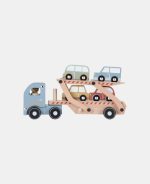 Camion din lemn FSC cu platforma si sofer - Little Dutch - imagine 5