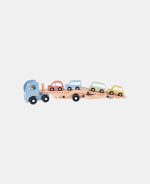 Camion din lemn FSC cu platforma si sofer - Little Dutch - imagine 7