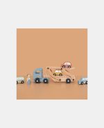Camion din lemn FSC cu platforma si sofer - Little Dutch - imagine 8