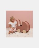 Cărucior vintage din lemn FSC pentru păpuși - Little Dutch - imagine 3