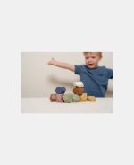 Jucărie din lemn FSC pentru stivuire Pietre - Vintage - Little Dutch - imagine 8