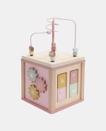 Jucărie din lemn FSC - Cub cu Activități - Wild Flowers - Little Dutch - imagine 2