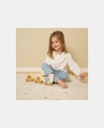 Jucărie din lemn FSC cu roți și șnur pentru tras - Little Farm - Little Dutch - imagine 3
