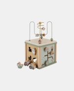 Jucărie din lemn FSC - Cub cu Activități - Little Farm - Little Dutch