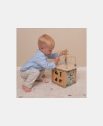 Jucărie din lemn FSC - Cub cu Activități - Little Farm - Little Dutch - imagine 4
