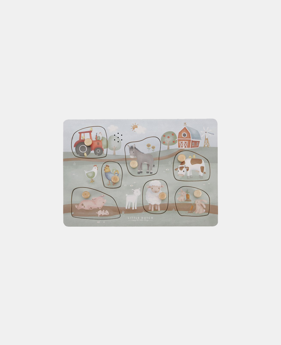 LD7140.jpg Puzzle din lemn FSC cu sunete - Little Farm - Little Dutch - imagine 1